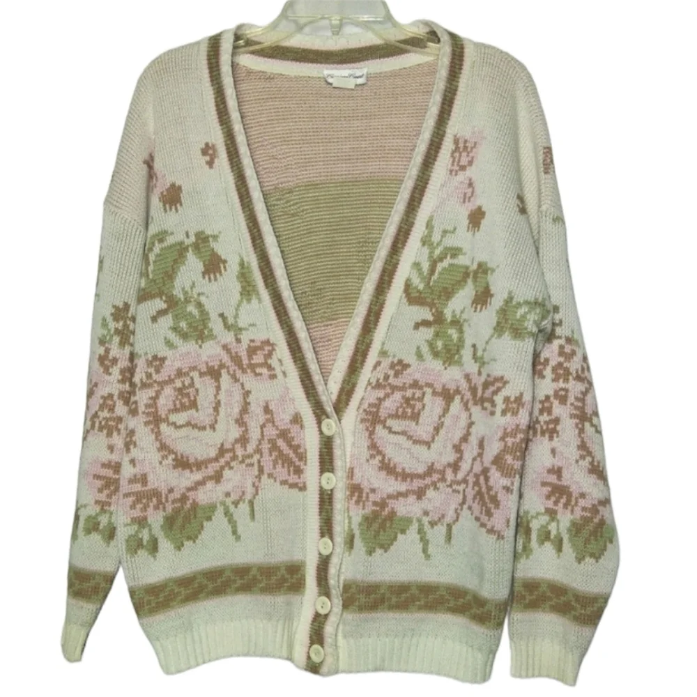 Vintage Carriage Court Rose Cardigan